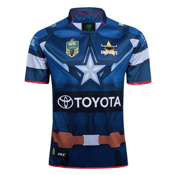 Camiseta Rugby Cowboys Capitan America Azul